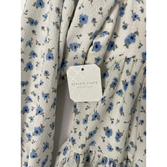 Altar'd State Joanna Sz Lg Floral Babydoll Mini Dress Romantic Cottagecore NWT - Picture 9 of 9